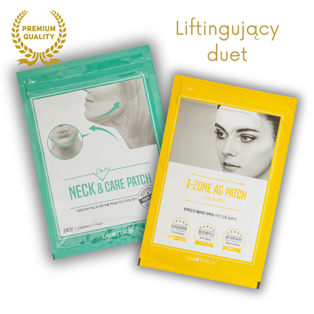 Liftingujący duet - zestaw maseczek ujędrniających na czoło i szyję